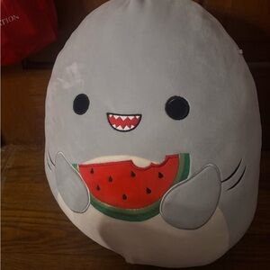Squishmallows Gray Shark with Watermelon Plush